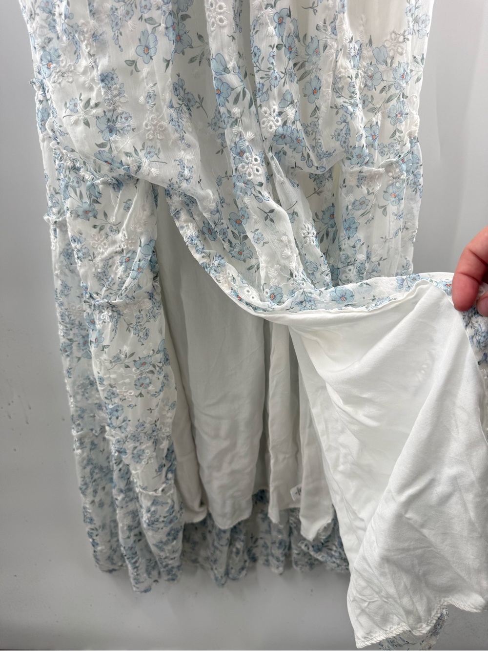 Storia Daphne Romantic Floral Cottagecore Maxi Dress Double Slit Prairie Size M - Picture 7 of 16